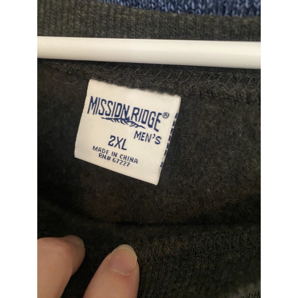 Mission Ridge Men's Black Crew Neck Pullover Sweatshirt Long Sleeve 2XL.0122 - Picture 2 of 3